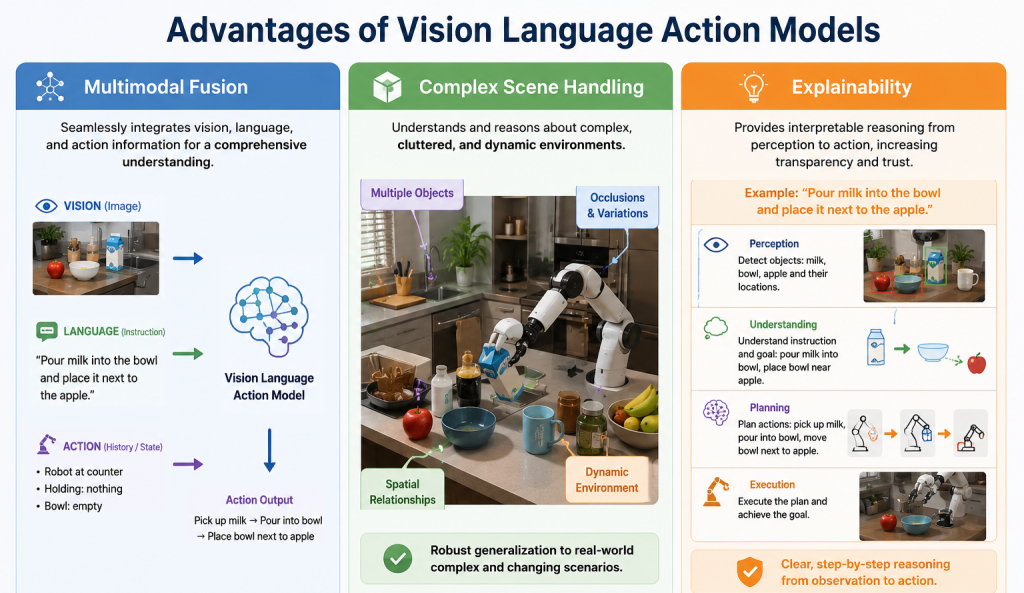 Advantages of Vision Language Action Models