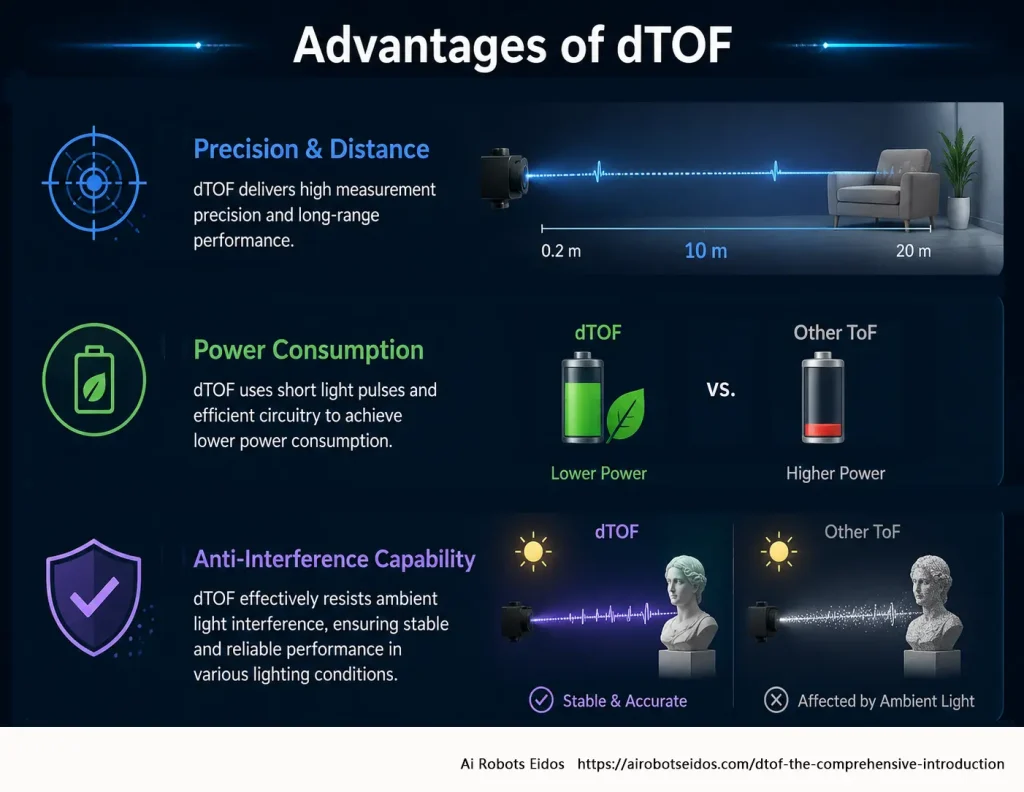Advantages of dTOF
