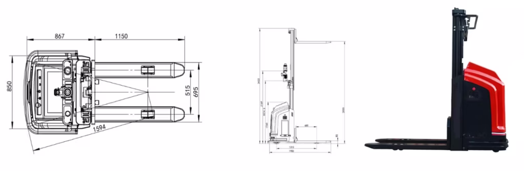 Technical specifications for AGV forklifts （for reference only)
