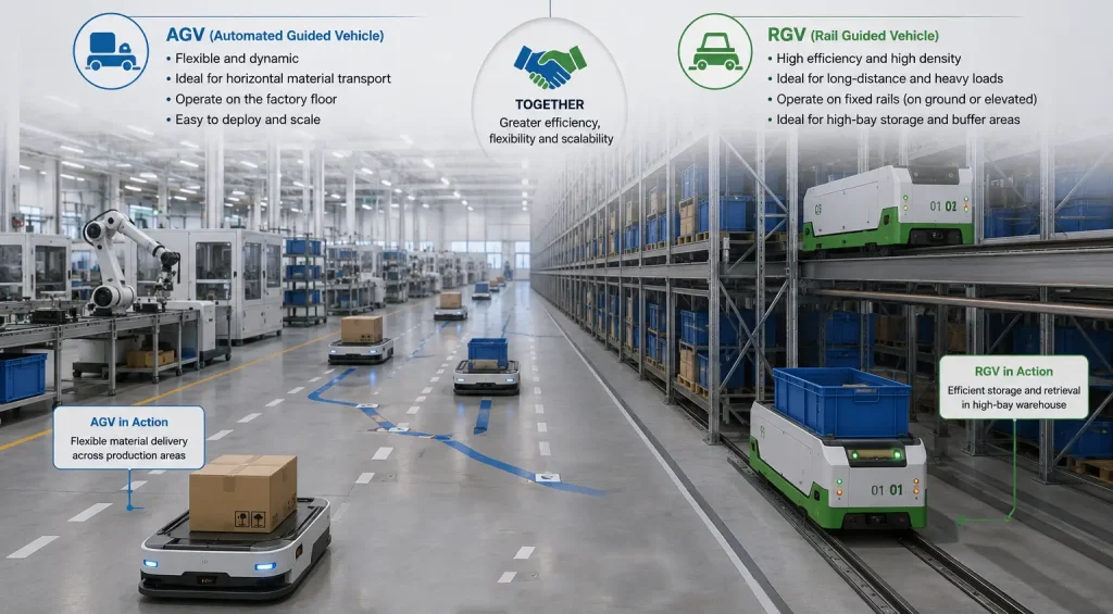 AGV Robots vs. RGV Robots: Selection and Combination
