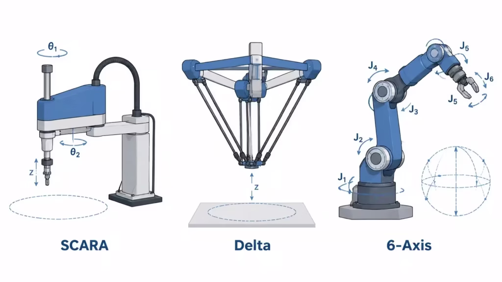Delta Robots and Six-Axis/SCARA Robots